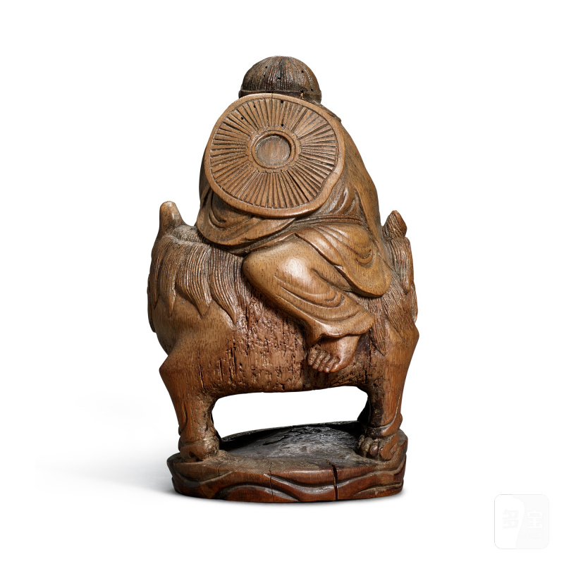A bamboo-root carved 'immortal and xiezhi' group, Late Ming - early Qing dynasty | 明末清初 竹根雕仙人獬豸擺件 - 图2